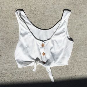 SOLD!! NWOT White Crop top